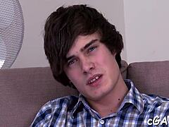 immodest oral stimulation for lusty gay in blowjob competition game with sucking cock