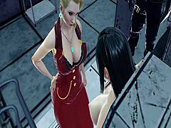 Tifa Suffers Ocelots Machine in Intense Scenario