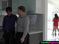 Step brothers and sisters swap for a wild orgy after partying.