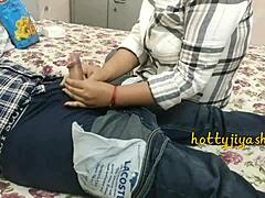 Young step sister performs oral act before friends watching