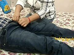 Young step sister performs oral act before friends watching