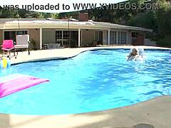 oh yeah ally ann you're such a sexy blonde cutie taking that huge cock deepthroat by the pool