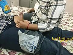 Young step sister performs oral act before friends watching