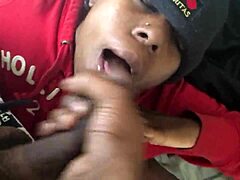 black ebony sucking cock to cum
