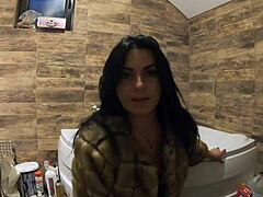 hey, wanna watch milfycalla pee play in bathtub with fur coat and pantyhose 198?