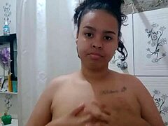 Latina Brunette Teases with Orgasmic Ass and Pussy Play in Shower