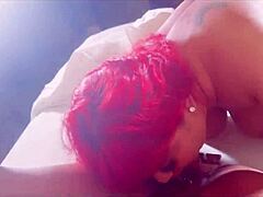 hawk tuah spits on this bbw ebony pussy during face sitting and rimjob 😈👅