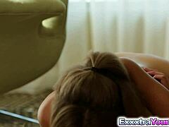 Man, sexy teen 18+ Natasha gets banged hard by big cock in the living room.