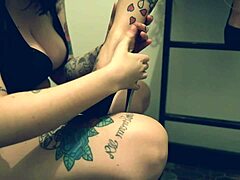 Bound Princess Experiences Intense Foot Worship From Latina Goddess