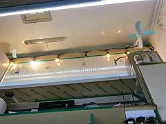 the boss sneaks touches on his sexy shop assistant's wet shaved pussy during customer chat