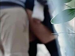 This hot puta takes creampie with spanks in outdoor amateur action