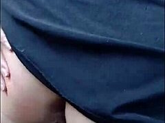 This hot puta takes creampie with spanks in outdoor amateur action