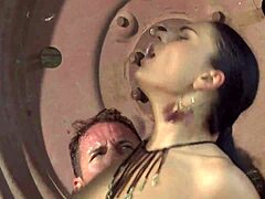 Outdoor Fuck In A Factory With Brunette Milf Blowjob Lingerie Assfucking Big Cock