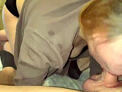 sloppiest kitty blowjob with deepthroat gagging choking and rough domination as submissive lover teases wet double action.