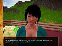 Brunette teen with big tits dominates erotic homemade game in my new family