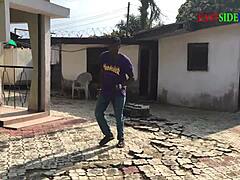 caught my landlord in an open place fucking their church member with deepthroat and creampie