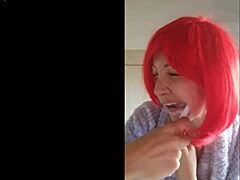 brushing your teeth is important and chantal loves filling her mouth with toothpaste