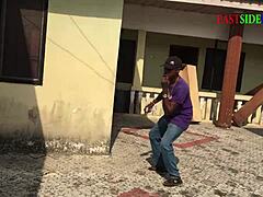 caught my landlord in an open place fucking their church member with deepthroat and creampie