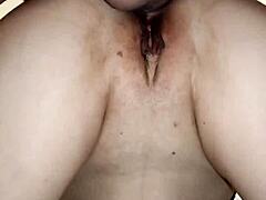 deep throat and anal with amateur milf bent over blowjob close up