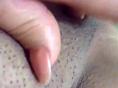 Hey, check out this mature shaved pussy solo session at home