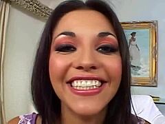 Demure latina alicia angel indulges in ascending cowgirl anal pumping back into her facial heaven. Shes a brunette doing blowjob doggystyle missionary riding with small tits.