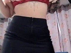 Exhibitionist unzips pants and exposes cock for public blowjob and flashing