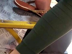 novinha shows perfect feet on the bus in close up first part
