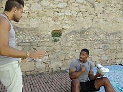 andy stone says to his cuban friend you should lick that wet pussy from big ass milf kourtney love in interracial action part 1