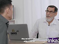 young argentinian girl with curvy ass seduces her boss while the stepson spies and then fucks her