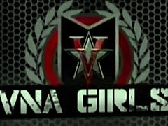 blonde vicky vette strips naked to show off her tits while rubbing her pussy in lingerie