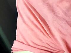 Belly button massage with bisexual couple close up