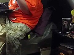 Specific Stepmom Flashes and Stares at Big Black Cock from Fat Milf