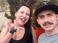 Saymon gets horny with his cock while Dinnigata visits hot Lea Jardin in Porto Alegre