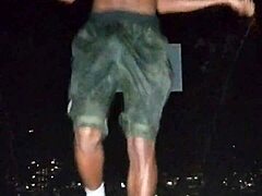 In a quiet park setting, a pretty mature amateur from USA poses for her first gym-inspired photoshoot interview