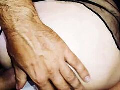 A Wife in an Erotic Fishnet Bodysuit Beautifully Spreads Her Legs