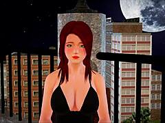 New family game with redhead riding