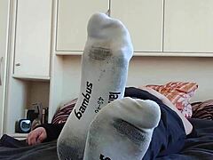 Chubby European Amateur Shows Off Fat Feet And Legs In German Homemade Fetish Video With White Sneaker Socks