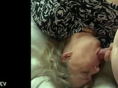 Chubby milf wife gives pov blowjob, swallows cum, and reaches orgasm with toys