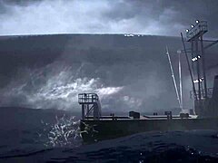 In the 3D hentai game, Lara Croft got caught masturbating in her cabin right as a massive storm hit with monster gangbang action.