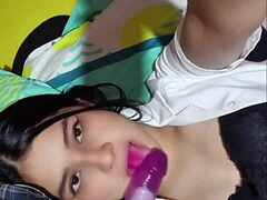 brunette babe in cosplay gets hidden sex with curvy colombian