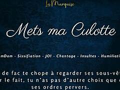 Mets ma culotte delivers French femdom sissification with humiliation in audio joi cei