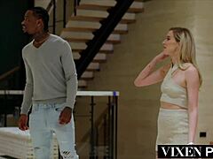 vixenplus blonde babe haley bent over sucking monster bbc cowgirl riding missionary spooning squirting cum in mouth