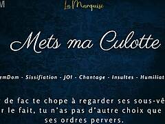 Mets ma culotte delivers French femdom sissification with humiliation in audio joi cei