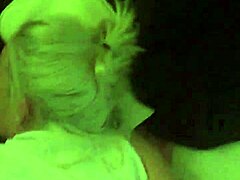 My wife shows off her new blonde hair while I fuck her doggystyle from behind.