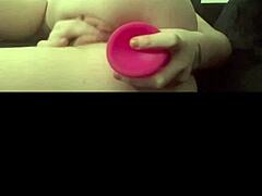 Horny british slut girlfriend experience with solo masturbation and squirting orgasm on webcam.