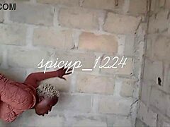 engineer fucks boss hard with loud moans and screams outdoors