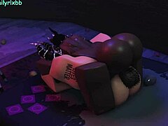 someone asks who wants to get bred next in this rough futanari deepthroat scene