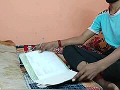 desi village student engages in intense session with female tuition teacher in homemade ranch setting