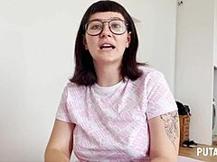 Oh Wow, Watch Cute Teen Meraki Ride Torbe's Cock in Cowgirl! She Swallows Cum in Mouth Like a Slut!