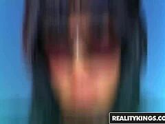 sexy ebony teens tiffany tailor and ana foxx share white cock by the pool in threesome?